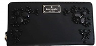 Kate Spade Neda Wilson Road Wallet Black Embellished Nylon