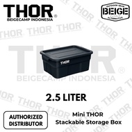 Beige Thor box storage mini square camping outdoor 2.5L black