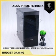 Segotep K6 Black ASUS PRIME H310M-K Intel i5-9400F 8GB RAM 240GB SSD GT 710 1GB Win 11 Pro Refurbish