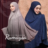 Zihaluv - Tudung Rumaysa Mini Telekung- Soft Cotton Textured - Bidang 60 - Size XL