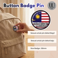 Button Badge Pin | I am Malaysian Badge Japanese language series Button Badge 58mm size