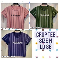 Women's Crop t-shirt Pull & Bear / PB P&B teenage girls casual top LD 86cm size M medium