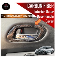 🔥SG SELLER🔥 Honda VEZEL HR-V HRV 2014-2020 Inner Car Door Handle Cover Carbon Fiber Print Interior Trim Accessories