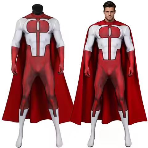 Invincible Omni Man Nolan Grayson Cosplay Costume Men Roleplay Disguise Jumpsuit Zentai Suit Hallowe
