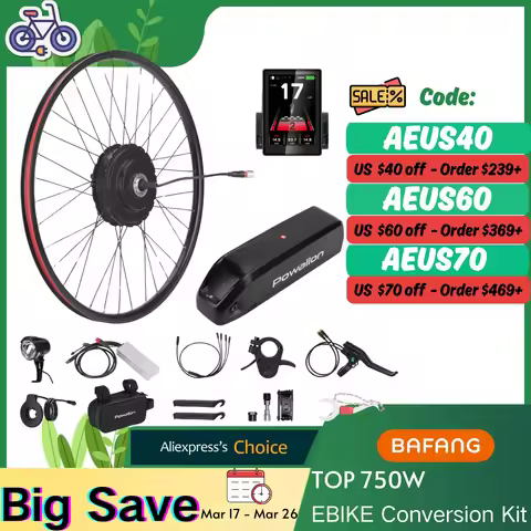 BAFANG 750W EBIKE Conversion Kit with Battery - Upgrade Your Regular Bicycle to Electric Bike with P
