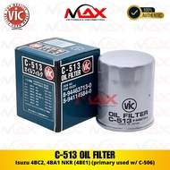 C-513 Vic Oil Filter For Isuzu 4BC2, 4BA1 NKR (4BE1) (primary used w/ C-506)