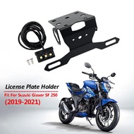 SF250 Motorcycle Tail Tidy Fender Eliminator License Plate Holder Bracket LED Light Fit For Suzuki G
