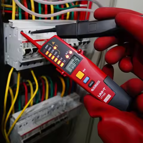 UNI-T Voltage Testers UT18C UT18D UT15C Phase Sequence Continuity Voltage Detector LCD Display Auto 