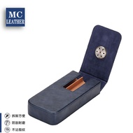 Cigar Leather Case Cigar Box Cigar Moisturizing Box 3-Pack Cigar Case Portable Travel Cigar Box Hygr