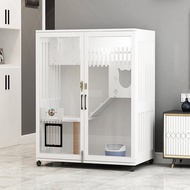 Solid Wood Cat Villa Cat Cage Cat House Deluxe Cat Litter Cat Breeding Cage Cat Display Cabinet Cat 