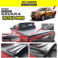 HC-CARGO Nissan Navara NP300 Tri-Fold Cover FLAT CANVAS SOFT LID CANVAS NO ROLL BAR USAGE