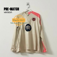 25/26 FCB x PRE-MATCH GREY LONG SLEEVE JERSEY Size 10-2XL