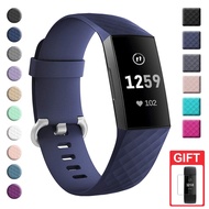 Silicone Strap for Fitbit Charge 3 4 Breathable Sport Watchband Bracelet Accessories for Fit bit Charge 4/3