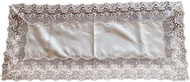 Vivienne WK2220L3 Table Center, 13.8 x 31.5 inches (35 x 80 cm), White Rose Bouquet, Rose, Lace, Emb
