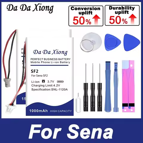 SenaSLR2 SenaSF2 SENASMARTHJC10B SMH-5 SMH-10 Replace Battery For Sena 50S SF2 SLR2 SP51 SMH-5 SMH-1