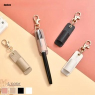 1PC Portable Lanyard Pen Holder, Leather Badge Pencil Holder Leather Pen Pouch Holder Pocket Protect