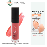 Son Bóng BYS Dưỡng Môi L01 Sugar Pink - Hồng Baby 5.6ml Shine Lip Stain