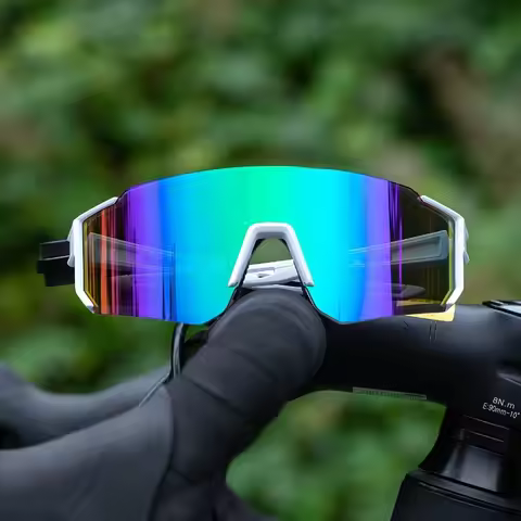 Large Frame Sports Sunglasses Outdoor Wraparound Cycling Glasses with EVA Hard Case Fashion Colorful