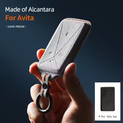 Alcantara Suede Car Remote Smart Key Case Cover Shell For Avatr Avita 11 12 Protector Keyless Keycha
