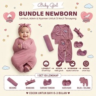 Newborn Bundle Package: Long Sleeve Swaddle Set Newborn Baby Girl SartakiBANDO