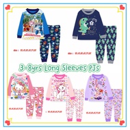 [SG Seller] Cuddle Me Kids Pyjamas 3-8yrs Cotton Sleepwear Ready Stock Hello Kitty AristoCats Stella Lou Robocar Dino