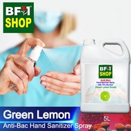 Anti Bacterial Hand Sanitizer Spray with 75% Alcohol - Lemon - Green Lemon Anti Bacterial Hand Sanitizer Spray - 5L