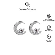 Khuyên tai nữ kim cương Moissanite 05 Carat Caterina Diamond Star And Moon DE010