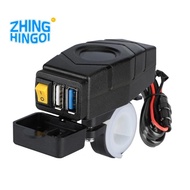 C1FB 20-80V E-Bike Handlebar USB Charger 24V 36V 48V 60V QC3.0 Quick Charger Adapter(Red Light) Easy