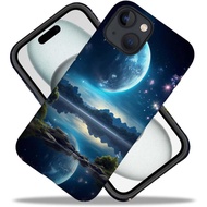 Compatible with iPhone 14 Case,Quiet Night Sky Pattern Case for iPhone 14 Case 2 in 1 Double Protect