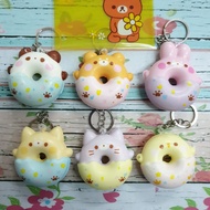 GANTUNGAN Squishy DONUT Keychain / SQUISHY Toy DONUT Keychain