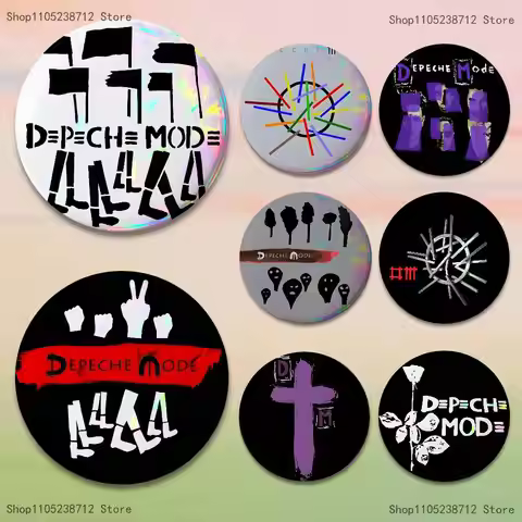 D-Depeche-Mode Band Creative Round Badge Button Pin Bag Decor Fans Collection Friends Gift Brooch