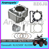 REGJU ปะเก็นลูกสูบกระบอกสูบมอเตอร์ชุดซ่อมลูกสูบลูกสูบกระบอกสูบขนาดใหญ่78มม. สำหรับ Kawasaki 93-14 KL