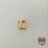 Promo Liontin emas asli kadar 875 huruf L cube gold pendant Elegan