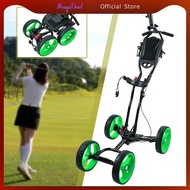 MagiDeal Golf Cart Foldable Golf Trolley Professional Golf Push Cart Quick Fold/Open Portable 4 Whee