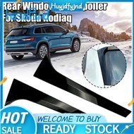 Pair Vertical Rear Window Side Spoiler Canard Splitter for   Glossy Black Retrofit