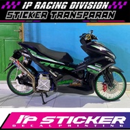 STRIPING STICKER AEROX NVX 155 MALAYSIA TRANSPARAN GREEN EDITION STICKER MOTOR STRIPING TRANSPARANT