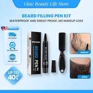 EELHOE Beard Pen 1set Beard Filler Pen Kit Moustache Pen Waterproof Beard Shaping 胡子填充笔套装
