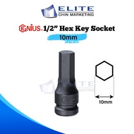 10mm x 1/2" Hex Bit Socket/ Hex Key Socket/ Allen Key Socket/ Hex Impact Bit Socket