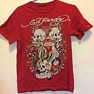 Ed Hardy 水鑽 Triple骷髏短T