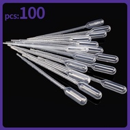 100pcs Disposable plastic dropper with graduated extended pipette plastic head dropper Sterile paste