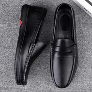 New Men Casual Shoes Luxury Brand Leather Mens Loafers Moccasins Breathable Slip on Boat Shoes All-Match Lazy Driving Shoes Man