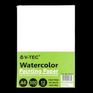 Vtec Watercolor Painting Paper A6 300gsm 10 sheets V-tec Myarts Watercolor Paper