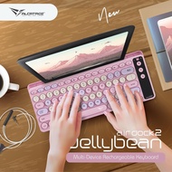 Alcatroz JellyBean AirDock 2 Bluetooth, 2.4G Wireless Multi-Device Rechargeable Keyboard