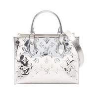 【二手】路易威登LOUIS VUITTON OnTheGo PM Monogram Miroir Argent 2WAY M26373 銀色 PVC 塗層帆布 OnTheGo PM