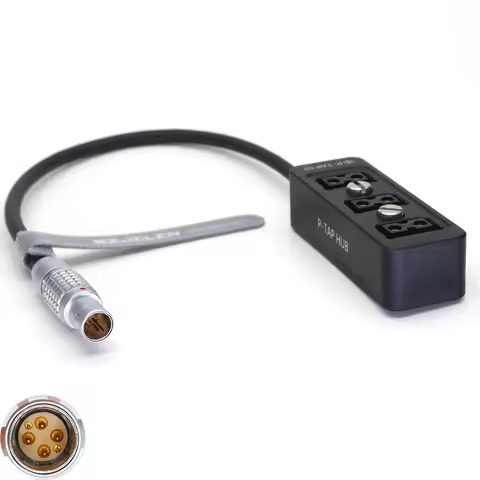 DJI RONIN 2 6pin to DTAP three way splitter Metal case with M4 screw