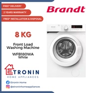Brandt 8kg Front Load Washing Machine WFB180WA
