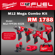 Milwaukee M12 Mega Combo Kit / 1788 Combo / Cordless Drill Combo / Rotary Hammer Cordless / 1888