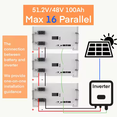 E-Nice Solar Lifepo4 Lithium Battery Ion 51.2v 100ah 200ah 314ah 600ah Solar Batterie 5KW 10KW 16KW