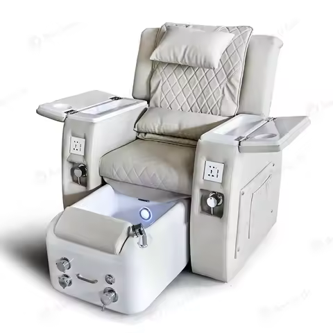 Electric Luxury Manicure Pedicure Chair PU Leather Foot Spa Massage Chair for Nail Salon Furniture S