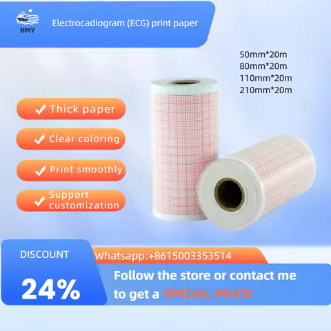 Electrocardiograph Thermal Printer Paper 50mm*20m/80mm*20/110mm*20m For CONTEC ECG100G ECG90A ECG600